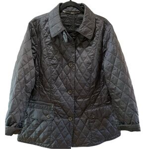 Fuchs Schmitt Womens Black Winter Puffer Coat Sz 18 W/Pockets Button Closure